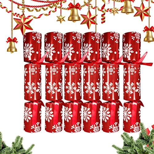 Christmas Crackers*6pcs, XiXiRan Knallbonbons für Weihnachten, Silvester Crackers, Weihnachtscracker, Contemporary Christmas Crackers, Partyhut, Urlaubswitze und Kleine Spielsachen, Nicht Wiederholen
