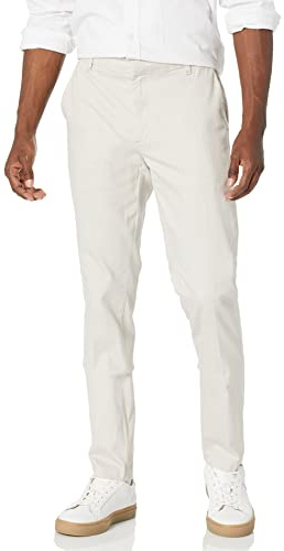 Amazon Essentials Homme Pantalon Chino Extensible à Coupe ajustée et Infroissable, sans Pinces