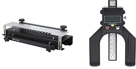 Trend CDJ300 Craft Dovetail Jig for Woodwork and Carpentry, 300mm & GAUGE/D60 Digital Depth Gauge with 60mm Jaw Opening for Setting Rebates and Grooves, Black, 240V