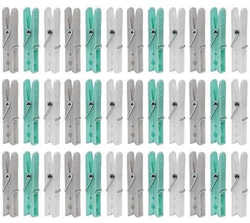 Pegs for Washing Line Strong & Durable 100 Pcs Laundry Pegs for Heavy Laundry - Wind-Proof, Rust Resistant Plastic Washing Pegs for Indoor and Outdoor - Multicolour