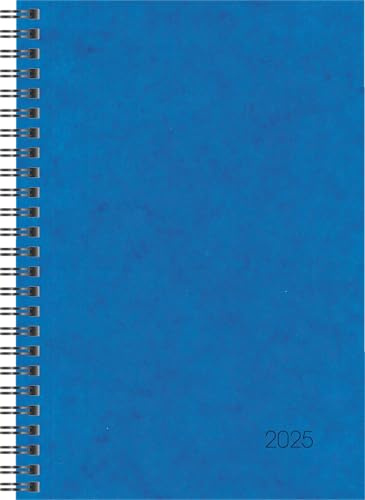BRUNNEN Buchkalender Modell 796 (2025), 2 Seiten = 1 Woche, A5, 128 Seiten, Karton-Einband, blau