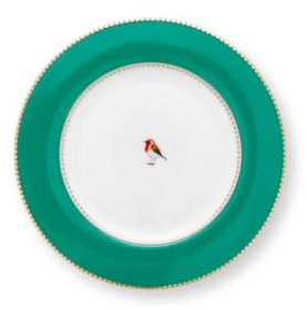 Pip Studio Love Birds Assiette à pain, verte, 17 cm