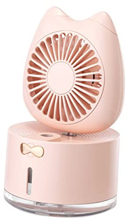 Amosfun Mini Fan Humidifying Portable Cooling Fan Lamp for Home Office School Outdoor