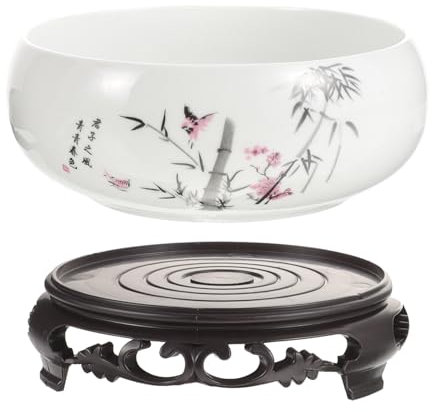 BESPORTBLE Hydrokultur-Keramik-Blumentopf Keramik-Blumentopf Für Bonsai Und Hydrokultur Sukkulenten-Übertopf Für Den Innenbereich Lilien- Schalen Runde Chinesische