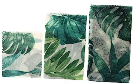 KICHOUSE 3pcs Beeswax Food Wraps Reusable Food Packing Paper for Baking Cookies