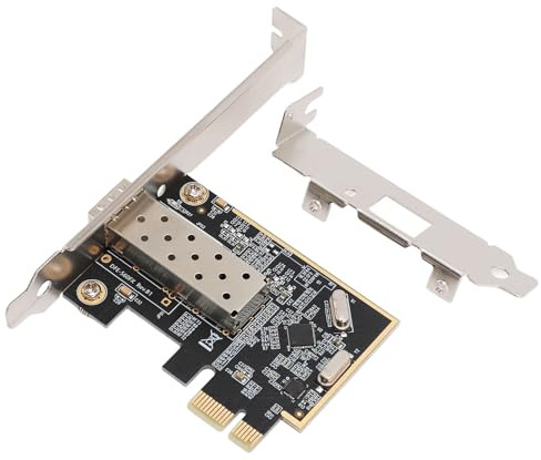 PCI-E-Ethernet-Netzwerkkarte, Schneller Übertragungschip, Effizienter Wärmeableitungs-Glasfaser-SFP-Netzwerkadapter für Desktop-PCs mit Umfassender Netzwerkstandardkompatibilität