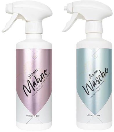 Whinny X bay Kit d'entretien pour crinière – Spray brillant & shampooing pour cheval