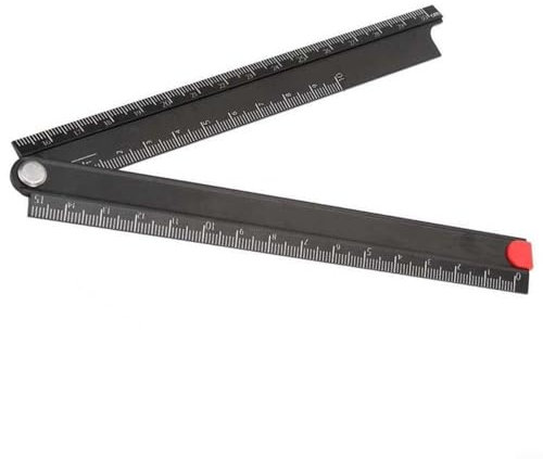Faltbares Lineal aus Metall, 30 cm, multifunktionales Zollstock mit präzisen Messungen, für maschinell hergestellte Glasherstellung