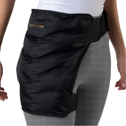 Copper Fit Rapid Relief Hip Wrap - Flexible & Reusable Cold and Hot Gel Pack Hip Replacement, Arthritis, Bursitis, Entzündungen, Ischias HSA/FSA - Verstellbar