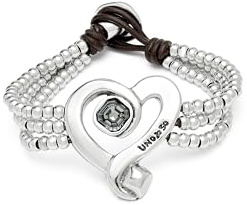 Uno de 50 Bracciale Collezione Expressive Being per donna, argento 925, colore nero, taglia M, prodotto in Spagna