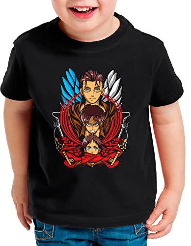 style3 Colossus Foundation T-Shirt für Kinder Attack Anime Japan Manga on Titan AOT, Größe:164