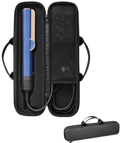 Nicoone Sac de transport pour fer à lisser Airstrait HT01 avec poche en filet pour Dyson Airstrait HT01, étui de transport étanche et résistant aux chocs pour accessoires de voyage, Noir , Fashion