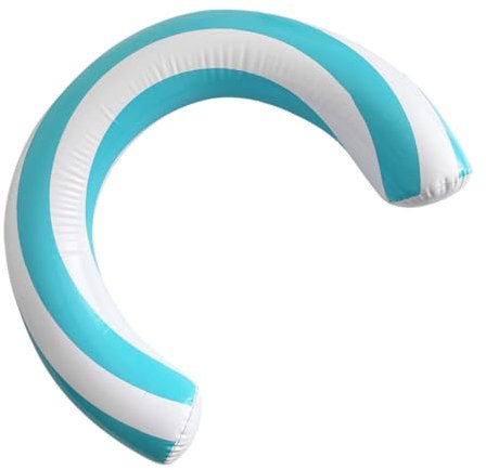 JOINPAYA Aufblasbarer Schwimmring Mit Bogenform Tragbarer Schwimmfloat Für Erwachsene Für Pool Strand Und Wasserpark Einfaches Aufblasen Und Luftablassen Blau