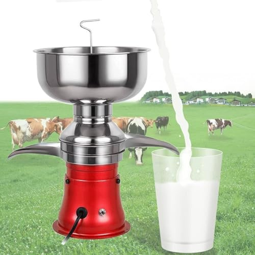 Electric Milk Skimmer Cream Separator Machine for Fresh Cow Milk, 50L/H Butter Separator, Milky Cream Separator for Farmers