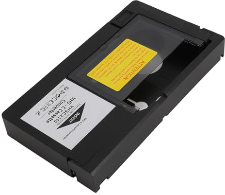POENVFPO VHS Cassette Adapter for Digital Conversion, Easy Use VHS-C Cassette Adapter, Preserving Precious Memories, Home Video Conversion, Film Restoration for Multiple Uses