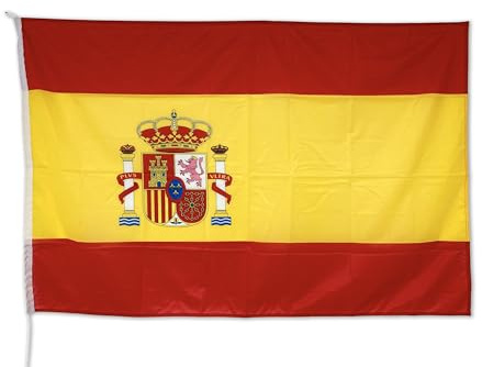 Bandiera Spagna 70x100 cm - Tessuto Nautico Resistente e Colori Brillanti. Bandiera della Spagna ideale per esterno e interno