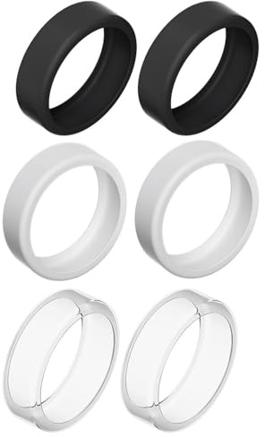 JTMKYO 6-Piece Ring Protective Cover, Scratch-Resistant Silicone Cover, Ring Protective Accessories, Suitable for Work, Sports, and Fitness.