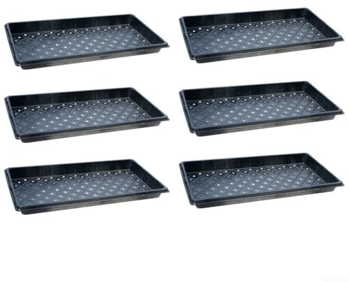 Säen, wachsen und gedeihen mit unserem essentiellen 6-teiligen Pflanzenkeimschalen-Set (mit Löchern)