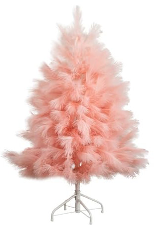 Nearly Natural Künstlicher rosa Pampasgras Weihnachtsbaum – Boho-Chic Urlaubsdekoration, 1,2 m