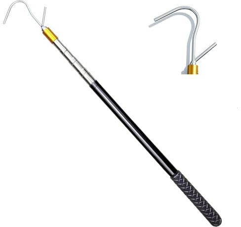 Canlaten·U Snake Hook Grabber Tool - 60 Inches Extensible Stainless Steel Reptile Catcher Stick Telescoping Pole