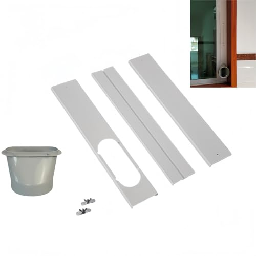 Kit de ventilación de aire acondicionado de puerta corredera, sello de ventana de aire acondicionado portátil, longitud ajustable fácil de instalar y desmontar placa de sellado de ventana, sello (B)