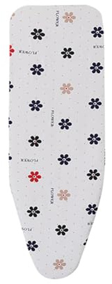 Bügelbrettbezug 120X40 Rote Blumen Mit Wärmereflexion Und Schnellbügelfunktion, bezug bügelbrett Ausgestattet Mit Zugseil Und Polsterung, Hitzebeständig,Waschbar