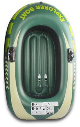 XUQEAYWD Schlauchboot, 150x100cm Angelboot Aufblasbar Für Erwachsene, 1 Personen Inflatable Boat, Raft, Kajak, Verdicktes Faltbares Tragbares Fischerboot Für Treibende Wassersportarten Im Freien