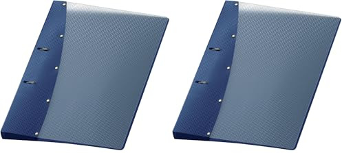 VELOFLEX 1141450 - Ringordner Diamond, Ringbuch, Ordner, DIN A4, 2-Ring-Mechanik, 20 mm, PP-Vollkunststoff, blau, 1 Stück (Packung mit 2)