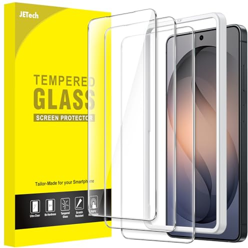 JETech Screen Protector for Samsung Galaxy S26 Plus, 9H Tempered Glass Film with Easy Installation Tool, Fingerprint ID Compatible, HD Clear, 3-Pack