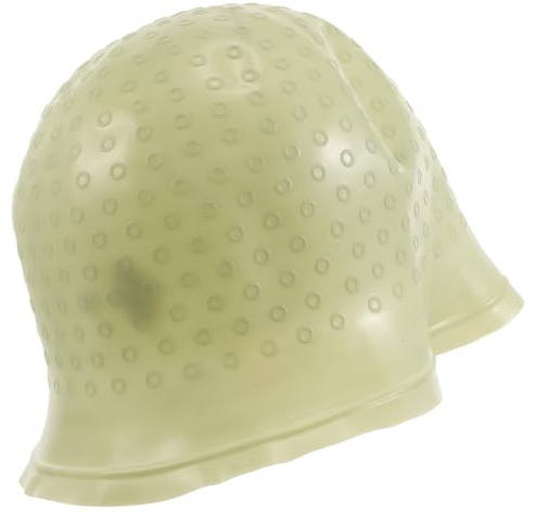 JECOMPRIS Cuffia per Capelli in Silicone con Fori per Colpi di Sole e Uncino, Riutilizzabile, Facile da Usare, per Uomo e Donna, per Parrucchieri e Uso Domestico Verde