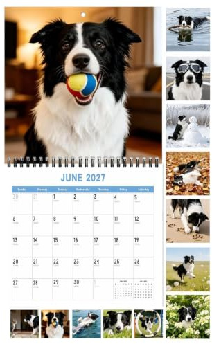 2027 Års Kalender Söt, och rolig planeringskalender med | 12-Månaders Kalender För såväl hundälskaren familjen, kontoret, skolan och