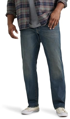 Lee Herr Big & Tall Performance Series Extreme Motion Relaxed Fit Jeans, maverick, 36W / 36L