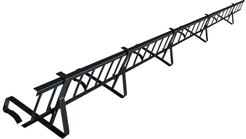 Schneefanggitter-Set 3,0 m für Dachsteine – 5 Halter – 20 cm – Anthrazit | Komplettset für Dachsteine (Beton) und Dachziegel (Ton) zum Einhängen an der Lattung, Setlänge: 3m, Gitterhöhe: 20cm, RAL7016