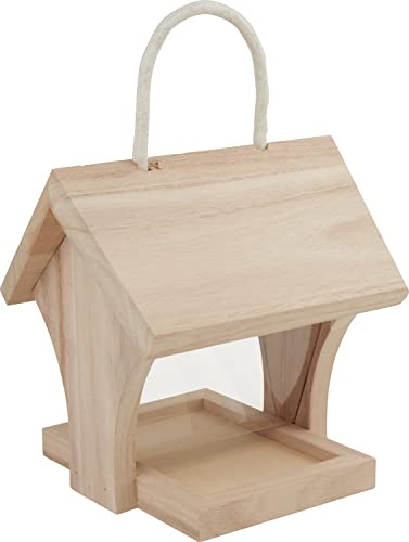 VBS Holz-Futterhaus Vogel-Häuschen Futterspender Vogelfutterhaus