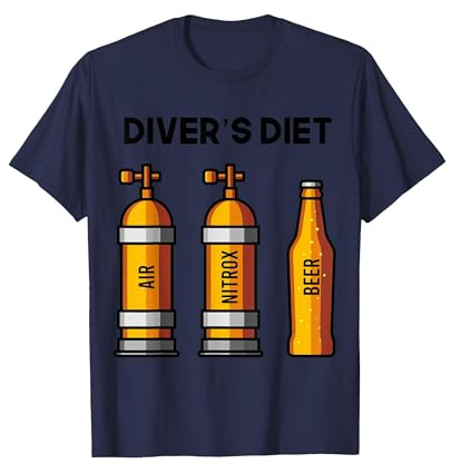 Lustiges Taucher-T-Shirt für Herren, Tauchen, Diät, Bier, Geschenk T-Shirt