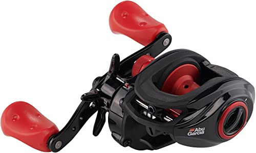 Abu Garcia Max X lågprofil Baitcast fiskerulle – röd och svart gjutrulle för rovdjursfiske, gädda, ababborre och zander
