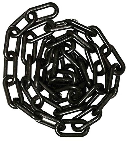 ExcInter Plastic Chain Black 25metres*6mm Coated Decorative Links for Decorative Garden Fence Warning Safety Parking Space Assorted Colours