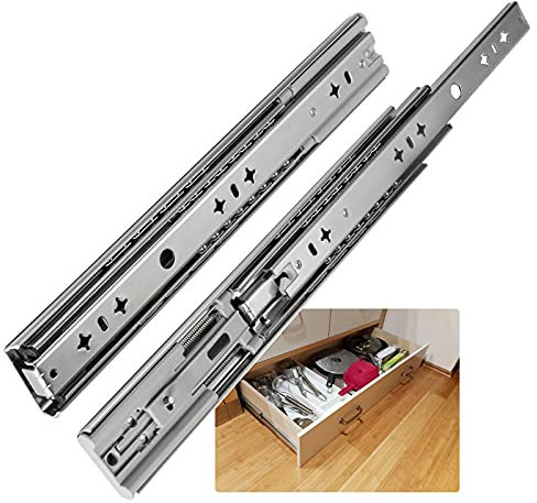 Duchunsheng Schwerlastauszug VOLLAUSZUG SCHWERLAST Teleskopschienen Softclose Selbsteinzug Bodenmontage Führungen Mit Kugellager 1 Paar (Size : 400mm(16 inch))