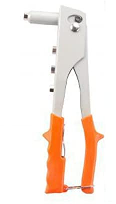 Remachadora manual 25 cm con mango de plástico, grapadora de clavos de hierro, herramienta de reparación, bricolaje, uso profesional para metal, madera, plástico