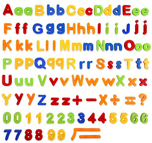 kramow Magnetische Buchstaben und Zahlen set-106pcs, ABC Alphabet Magnete für Kinder,Lernspielzeug für Kinder,Geschenk