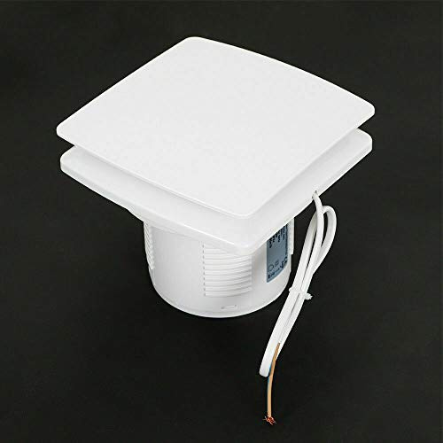 Ventilateur mural en ABS 12 W Ø 100 mm avec clapet anti-retour 100 m³/h Débit d'air ventilation efficace pour bureaux, salles de bains, magasins, cuisines, toilettes