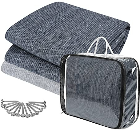 LARS360 Alfombra de toldo para exteriores, suelo de tienda de campaña, alfombra de camping HDPE, 240 g/m², suave, transpirable, resistente al moho, con bolsa de transporte (2,5 x 4 m)