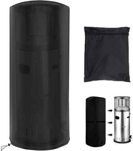 Timisea Copertura protettiva protettiva per riscaldamento da terrazza, protezione dalle intemperie, per riscaldatore a gas, impermeabile, in tessuto antistrappo, antivento, per esterni, 50x50x120 cm