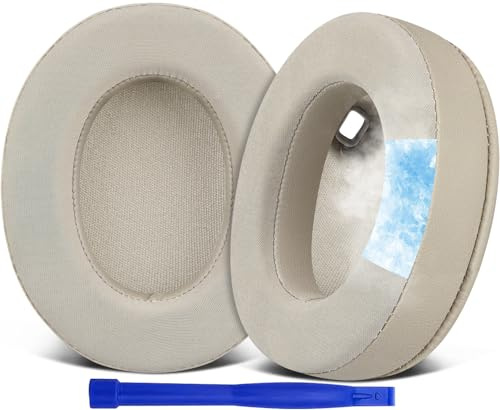 SOULWIT Cooling-Gel Earpads Replacement for Sony WH-1000XM4 (WH1000XM4) Headphones, Ear Pads Cushions with High-Density Noise Isolation Foam, Added Thickness, Without Affecting Sensor - Silver