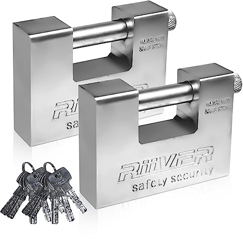 2 Pack 94mm Heavy Duty Container Padlock High Security, 1kg Shipping Container Padlock 12mm Thick Shackle, Container Padlocks Outdoor Heavy Duty Waterproof with Keys Sheds Gate Garage Warehouses | 1kg Shipping Container Padlock, 12mm Thick Shackle, with Keys, for Outdoor, Sheds, Gate, Garage, Warehouses
