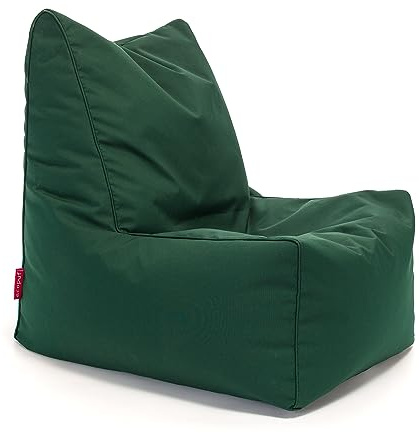 Ecopuf Solid – Pouf Sitzsack aus wasserdichtem Polyester WaterProof Oxford 600D Outdoor – Puff Poltrona Sitzsack mit hoher Rückenlehne – Poltrona Sitzsack für den Außenbereich – Pouf Poltrona Sessel