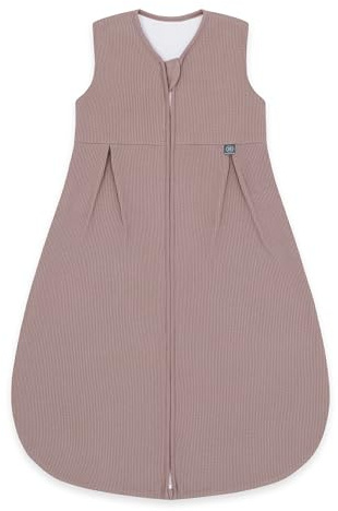 emma & noah Baby Schlafsack 1.0 TOG, Ganzjahres Schlafsack für den Frühling, Sommer und Herbst, 100% Bio-Baumwolle, OEKO-TEX Zertifiziert, Strampelsack für Neugeborene (Essential Berry, 70 cm)