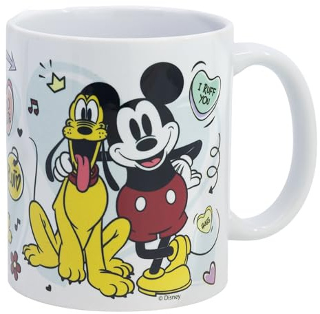 Stor Taza de Cerámica Clásicos Disney 325ml - Taza de Desayuno con Diseño Original en Sublimación - Producto Oficial Marvel - Ideal para Café y Té