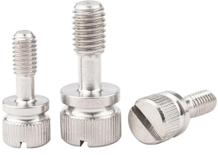 Generisch 2~20 Stück M2 M2,5 M3 M4 M5M6M8 GB839 304 Edelstahl Handschraube mit Schlitz, handfest anziehen, unverlierbare Rändelschraube(6mm,M3-10pcs)
