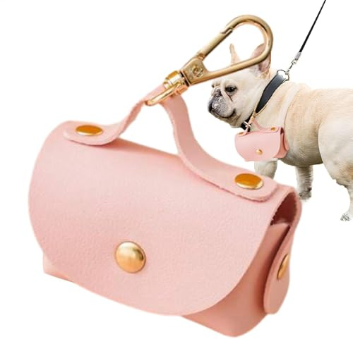 Supporto per borse per cani - Dispenser per sacchetti per cani faecel porta borse riutilizzabili in PU | Piacevole per toccare le feci per luoghi pittoreschi, a casa, comunità, parco,